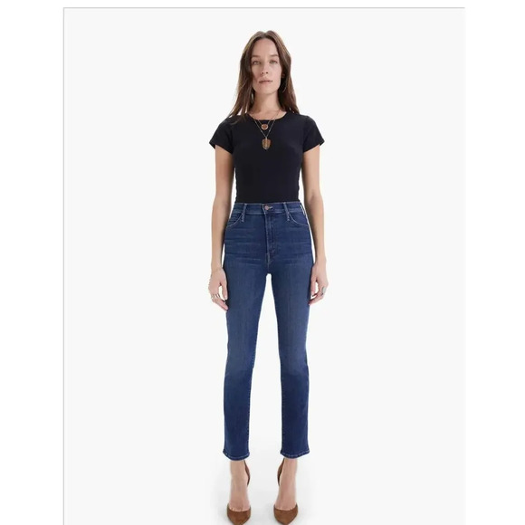Mother High Waisted The Swooner Rascal Ankle in Hot Springs size 25 - Picture 1 of 8